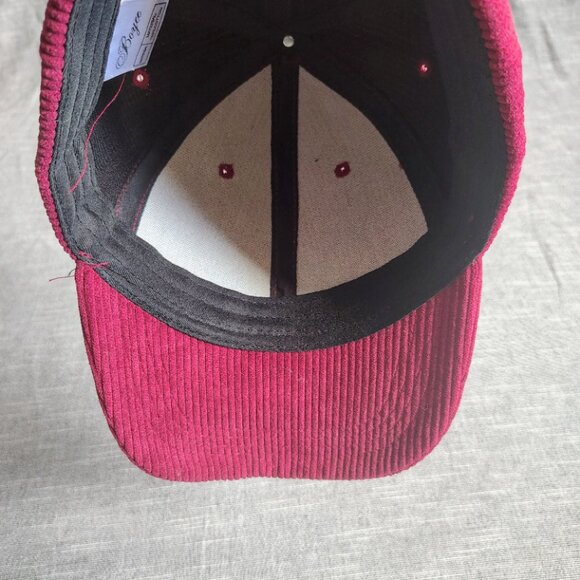 Corduroy Hat Cap Strap Back Blank Burgundy Maroon Cotton Boyee Adjustable - Picture 5 of 7